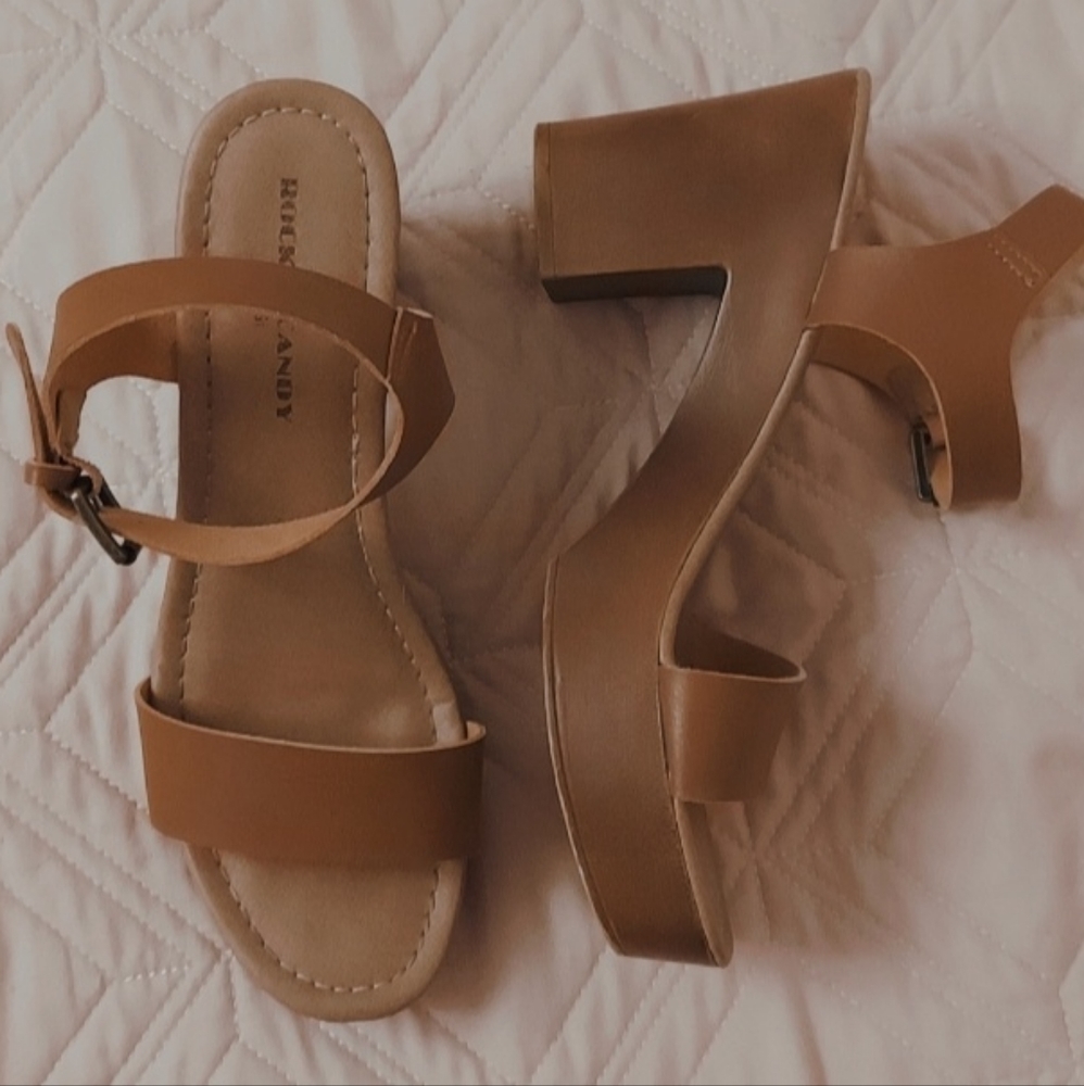 Chunky Dark Nude Heels